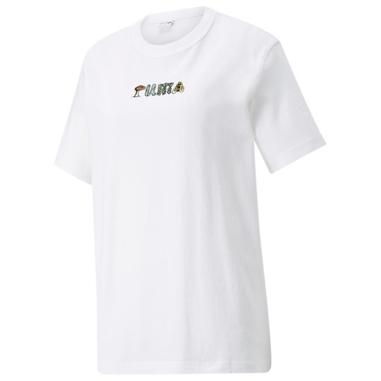Puma Γυναικεία κοντομάνικη μπλούζα Downtown Relaxed Graphic Tee Puma Γυναικεία κοντομάνικη μπλούζα Downtown Relaxed Graphic Tee
